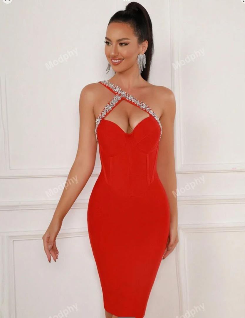 Robe bandage rouge — Hervé Léger — photo 1